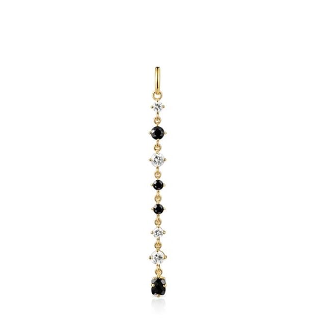 TOUS Long Silver Vermeil Glaring Pendant with Onyx and Zirconia | Plaza Las  Americas