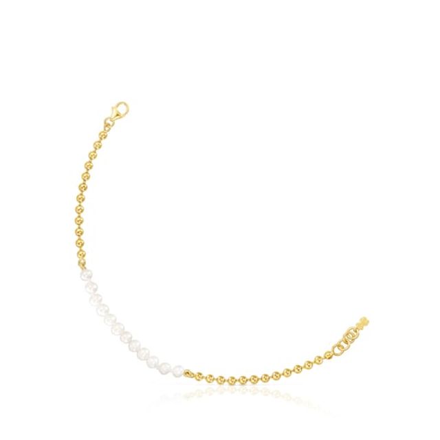 Silver Vermeil Gloss Bracelet with Pearls