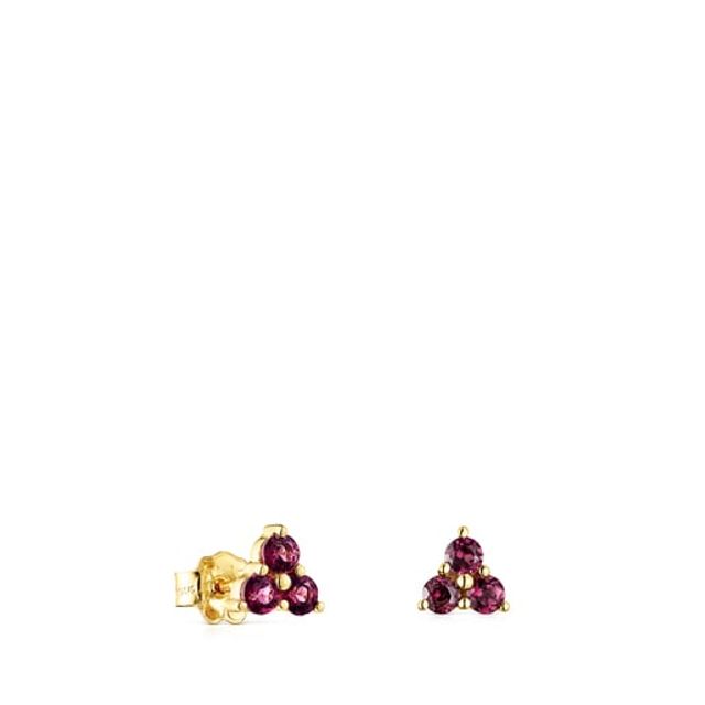 TOUS Gold Luz Earrings with Rhodolite | Westland Mall