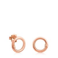 Rose Vermeil Silver Hold Earrings