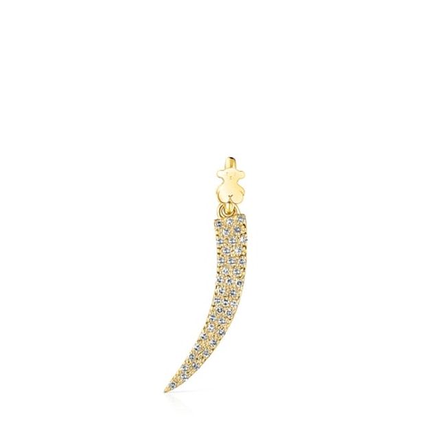TOUS Gold TOUS Good Vibes cornucopia Pendant with Diamonds | Westland Mall