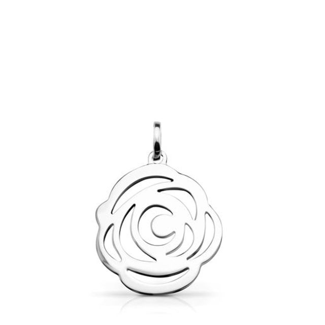 Silver Rosa de Abril Pendant