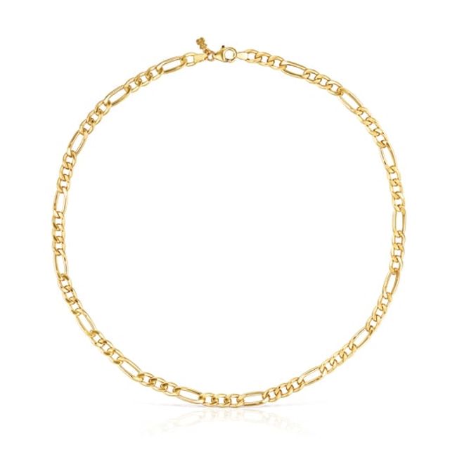 Mixed curb-chain Choker with 18kt gold plating over silver TOUS Chain