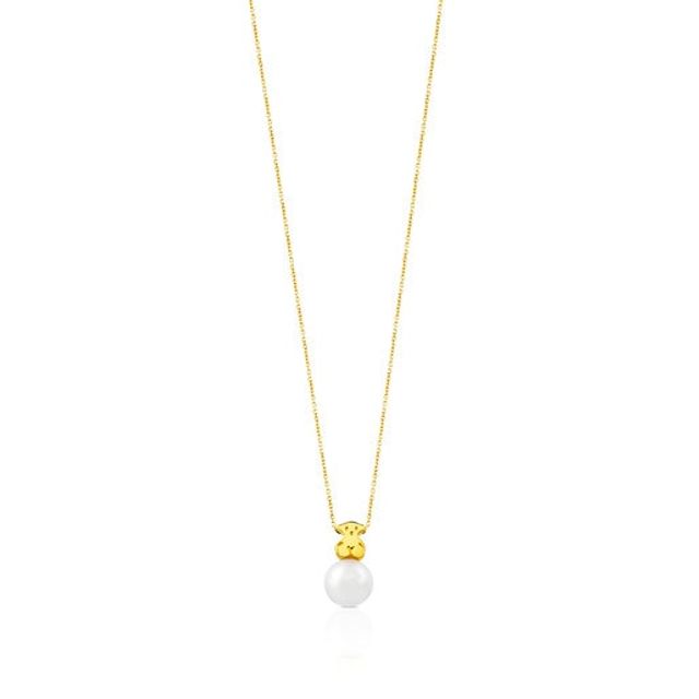 Gold Sweet Dolls Necklace with pearl