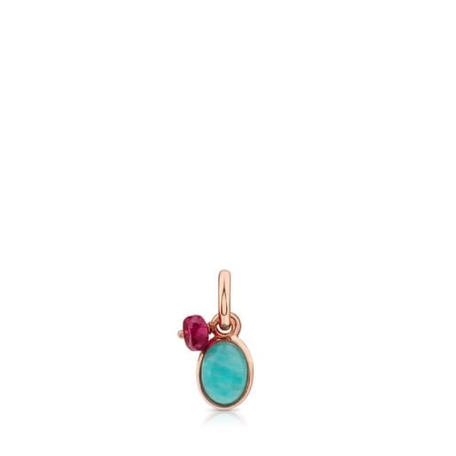 TOUS Rose Vermeil Silver Tiny Pendant with Amazonite and Ruby | Westland  Mall