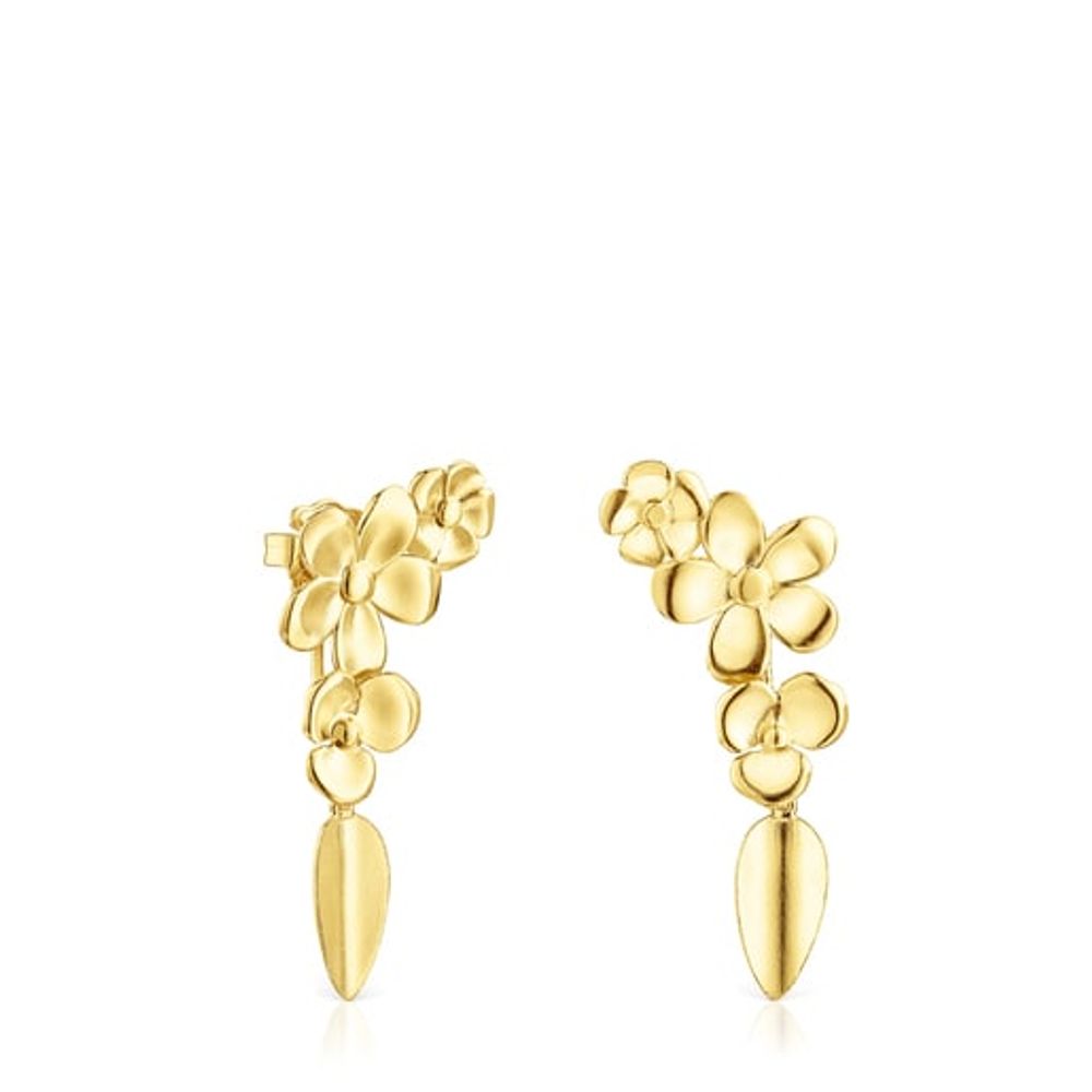 Short Silver Vermeil Fragile Nature Earrings