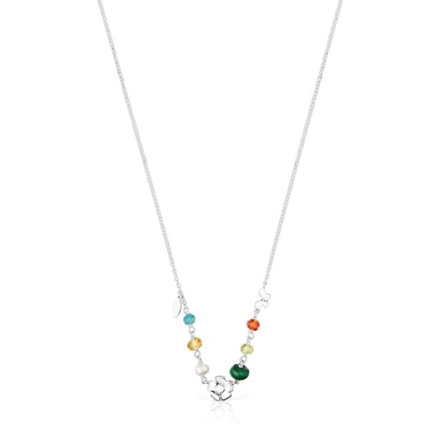 TOUS Silver Fragile Nature Necklace with Gemstones | Westland Mall