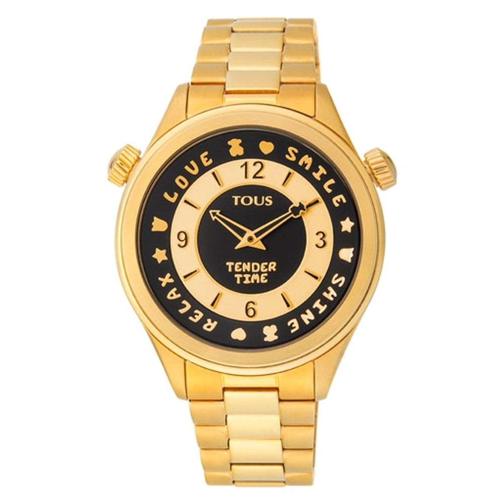 TOUS Gold-colored IP Steel Tender Time Watch with rotating bevel | Westland  Mall