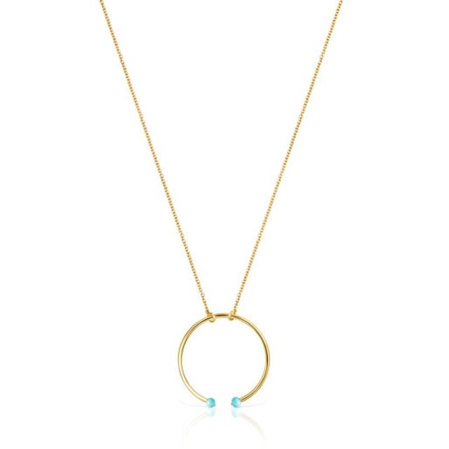 TOUS Batala Necklace in Silver Vermeil with Howlite 4cm.