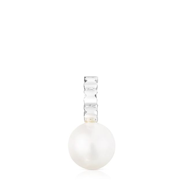 Silver Straight Pendant with Pearl