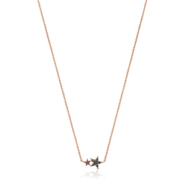 TOUS Rose Silver Vermeil Teddy Bear Stars Necklace with Spinel and Ruby |  Westland Mall