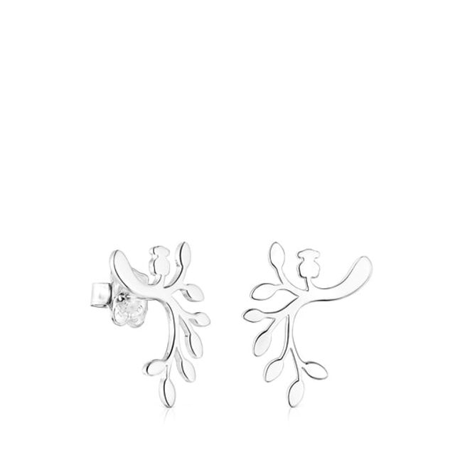 TOUS Silver Fragile Nature leaves Earrings | Westland Mall