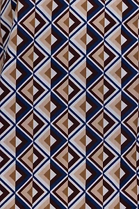 Printed Shirt - Geometric Navy