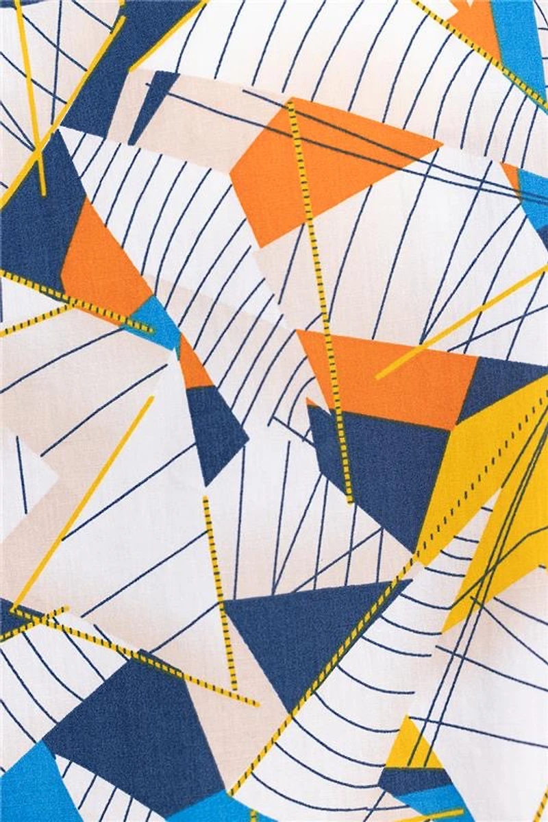 Printed Shirt - Geometric Stripe
