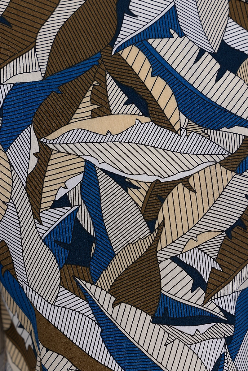 Printed Shirt - Brown Leaf