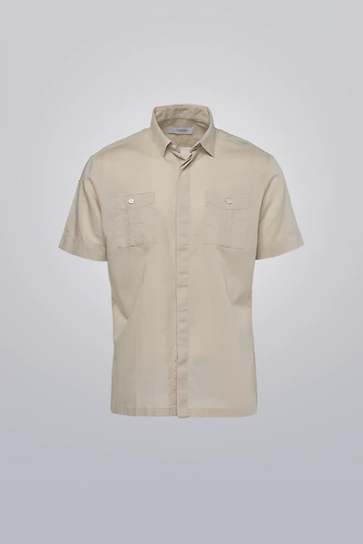 Short Sleeve Guayabera – Clubman by Leonardo | Linen-Blend