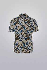 Printed Shirt - Brown Leaf
