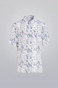 Printed Shirt - Navy Scribble