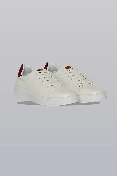 White Sneakers - Red