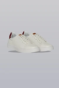 White Sneakers - Red