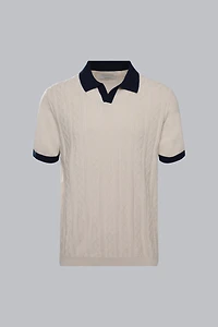Cable Knit Polo
