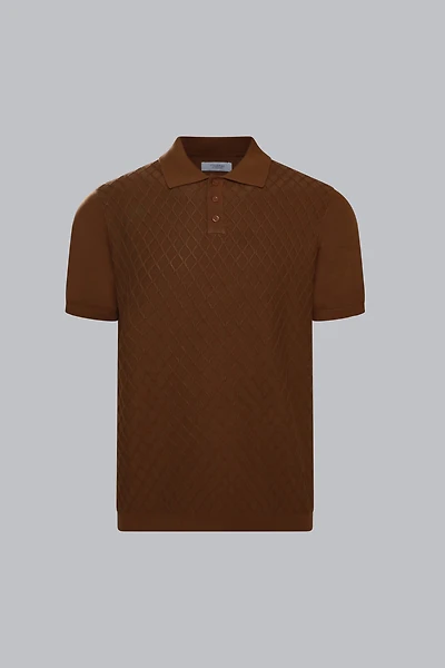 Textured Knit Polo