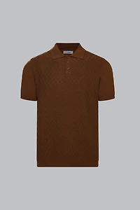 Textured Knit Polo