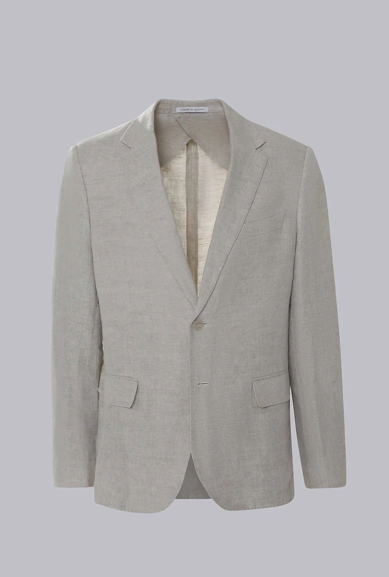 Relaxed Single Breasted Linen Blazer | Men's Clubman by Leonardo