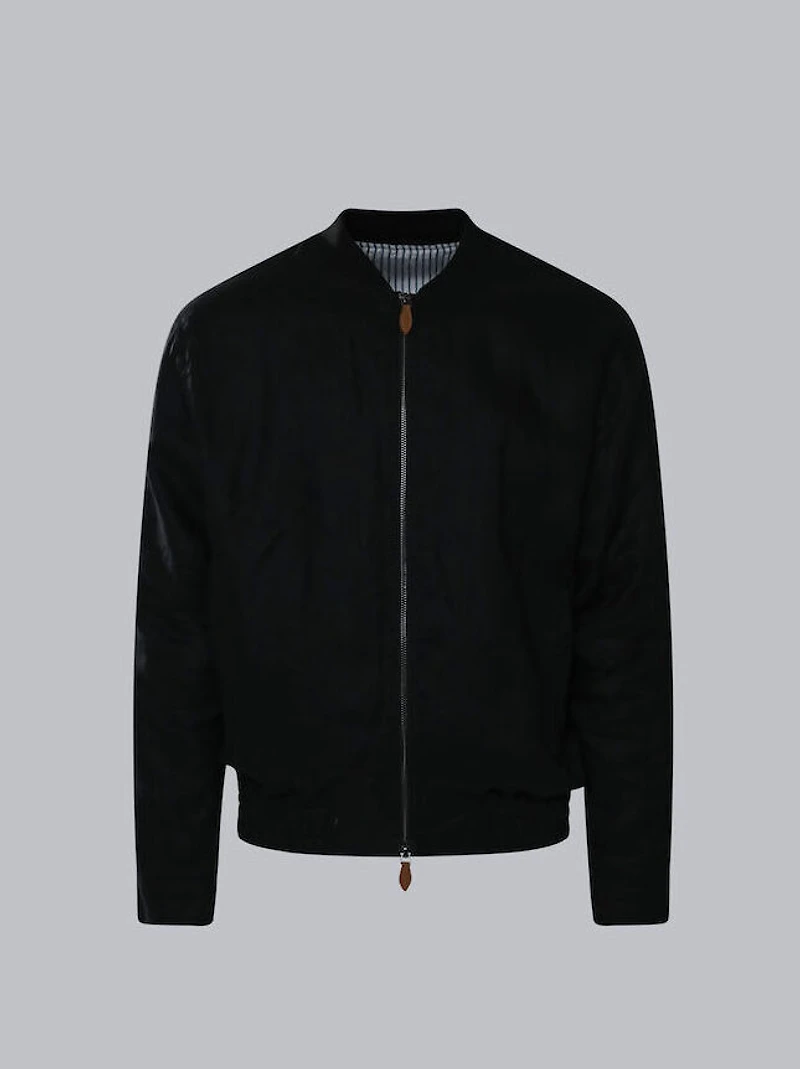 Linen Bomber Jacket | Men's Clubman by Leonardo