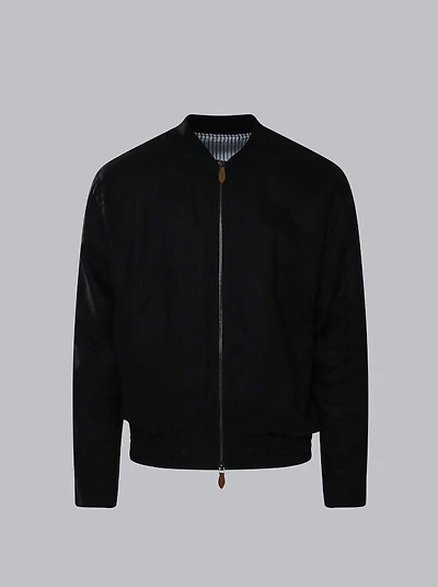 Linen Bomber Jacket | Men's Clubman by Leonardo