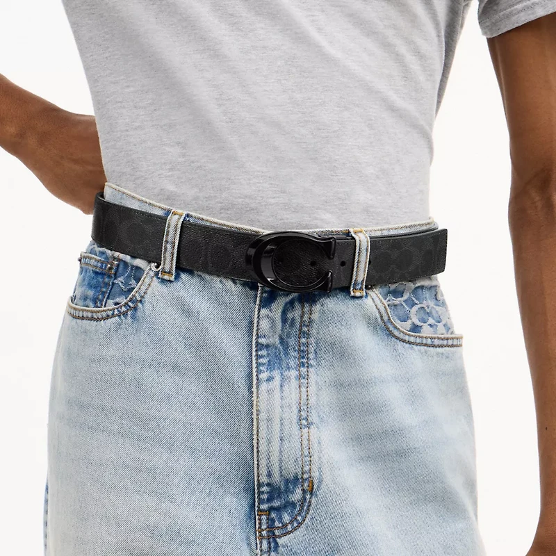 Signature Buckle Cut-To-Size Reversible Belt, 38 Mm