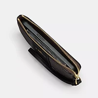 Corner Zip Wristlet Signature Canvas With Stripe