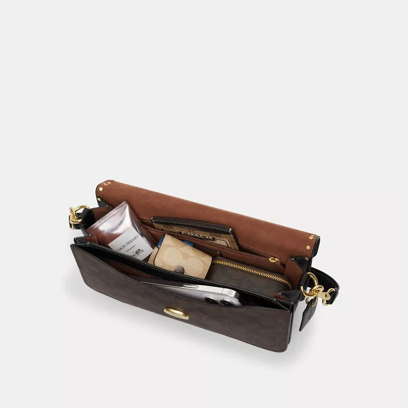 Morgan Shoulder Bag In Colorblock Signature Canvas