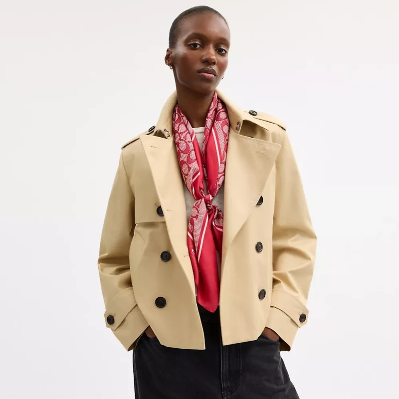 Textured Signature Print Silk Square Scarf