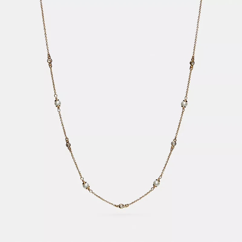 Classic Crystal Pearl Necklace