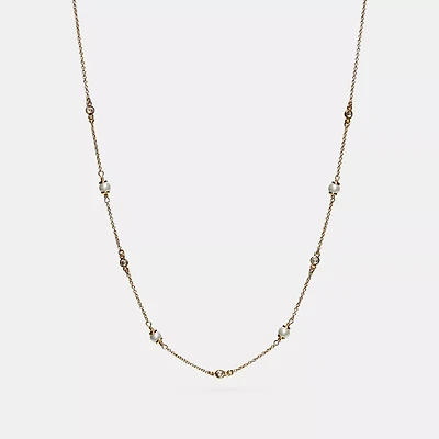 Classic Crystal Pearl Necklace