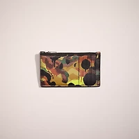 Restored Zip Card Case With Camo Print