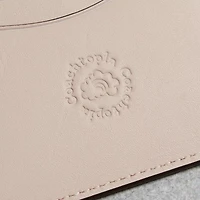 Wavy Card Case Regenerative Leather With Cherry Print