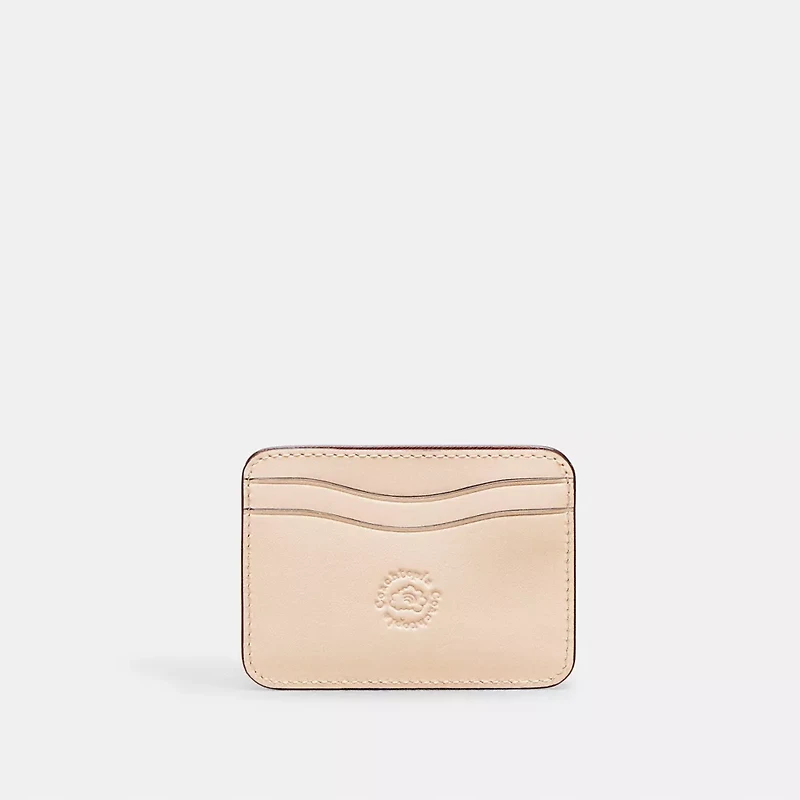 Wavy Card Case Regenerative Leather With Cherry Print