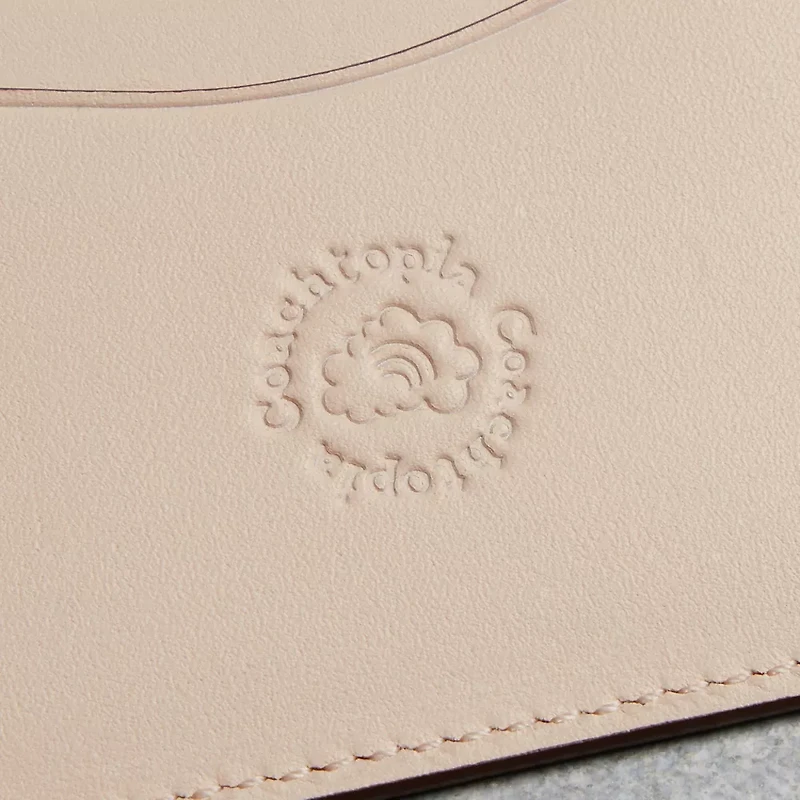 Wavy Card Case Regenerative Leather With Cherry Print