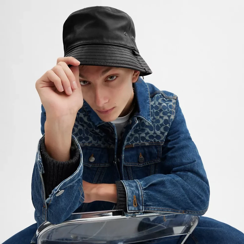 Leather Bucket Hat