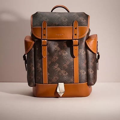 Restored Hitch Backpack With Large Horse And Carriage Print