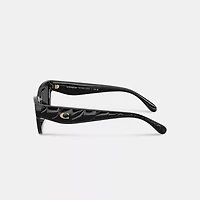 Quilted Narrow Cat Eye Sunglasses
