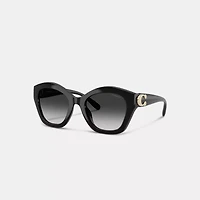 Maxi Sculpted C Oversized Geometric Sunglasses