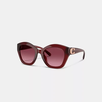 Maxi Sculpted C Oversized Geometric Sunglasses
