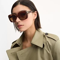 Maxi Sculpted C Oversized Square Sunglasses