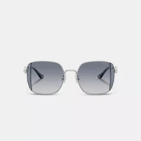 Horse And Carriage Metal Oversized Square Sunglasses