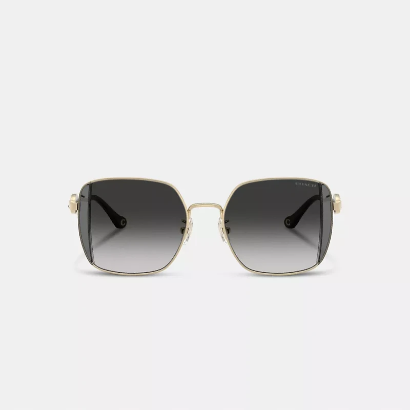 Horse And Carriage Metal Oversized Square Sunglasses