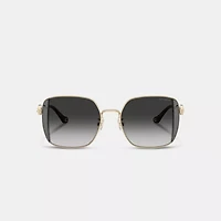 Horse And Carriage Metal Oversized Square Sunglasses