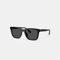 C Hardware Textured Temple Square Sunglasses